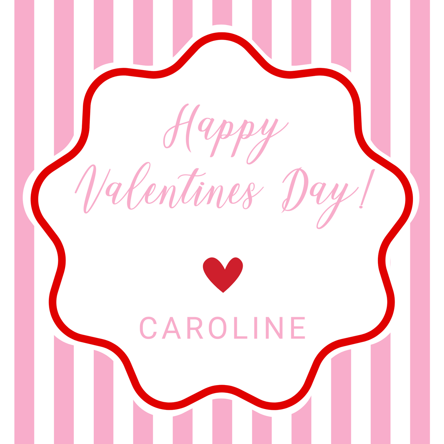 Stripes & Scribbles Valentine - Pink