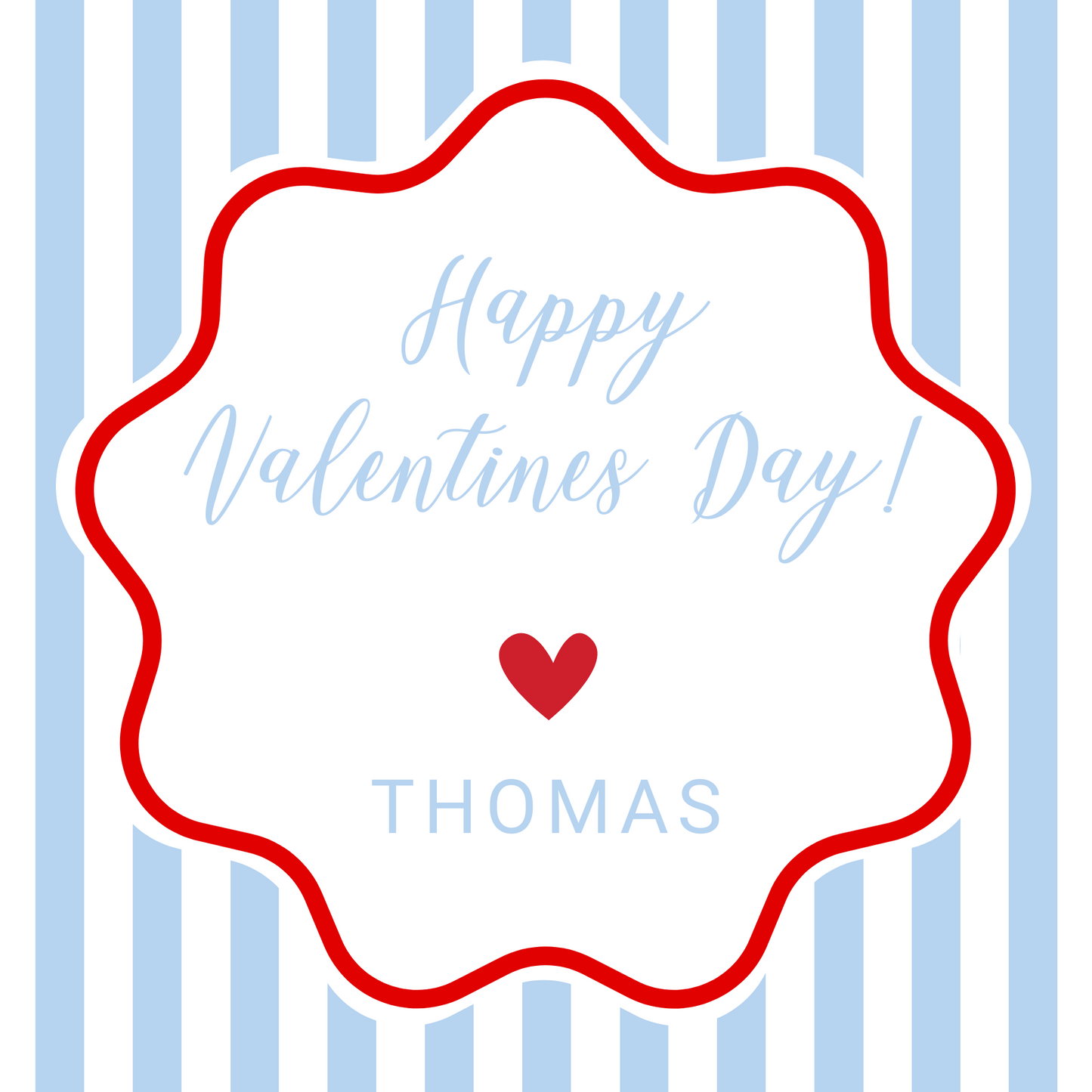 Stripes & Scribbles Valentine - Blue