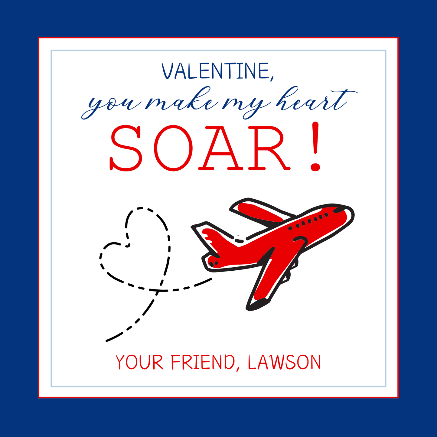 Airplane Valentine ShooFly Paper Co.