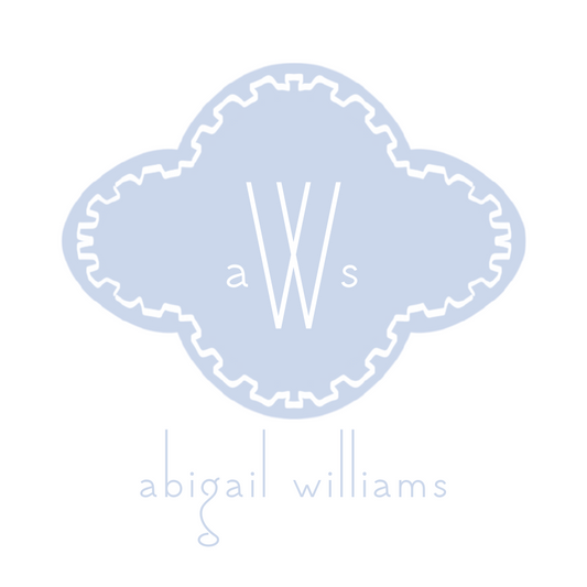Cornflower Medallion Monogram Calling Card