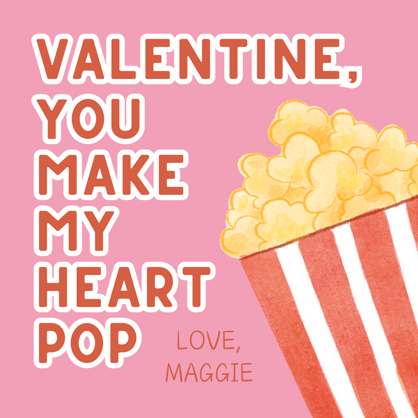 Make My Heart Pop Valentine - Pink