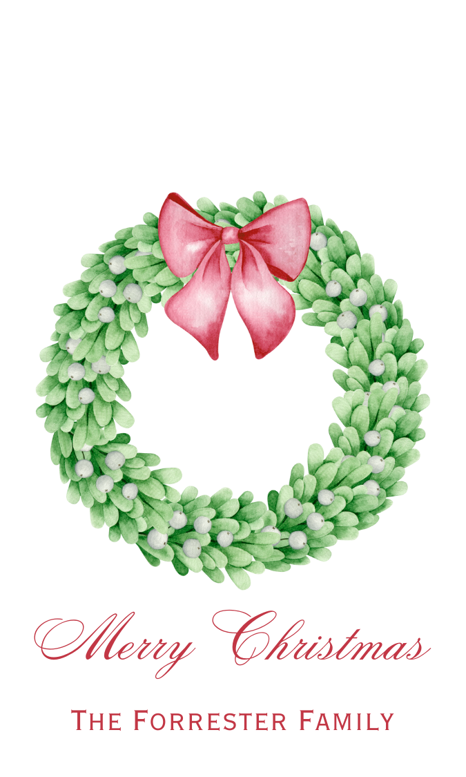 Boxwood Wreath Gift Tag