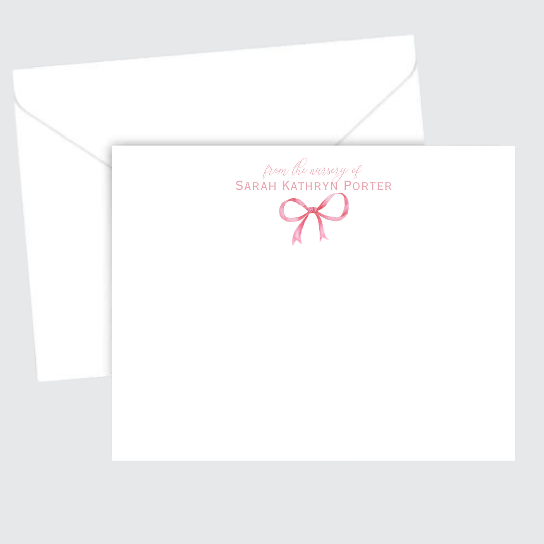 Bow Baby Girl Stationery Set