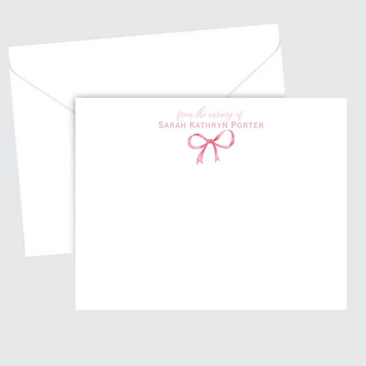 Bow Baby Girl Stationery Set