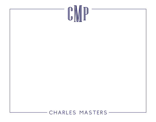 Block Monogram Stationery Set