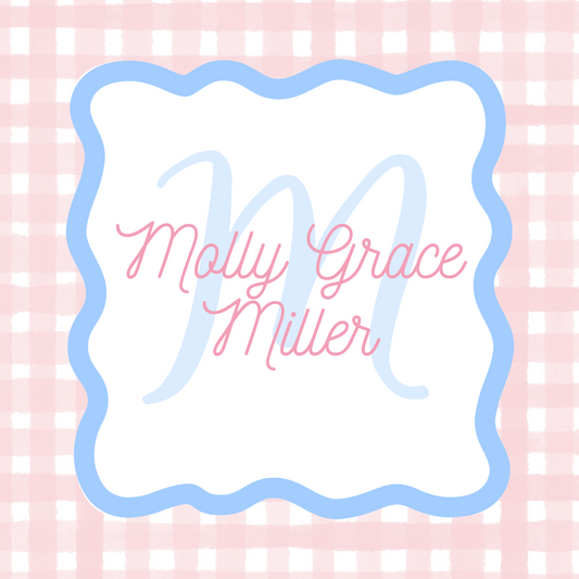 Girls Gingham Calling Card