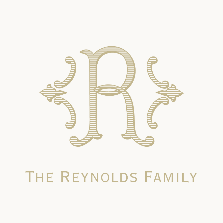 Elegant Initial Calling Card - Neutral