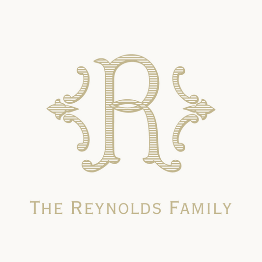 Elegant Initial Calling Card - Neutral