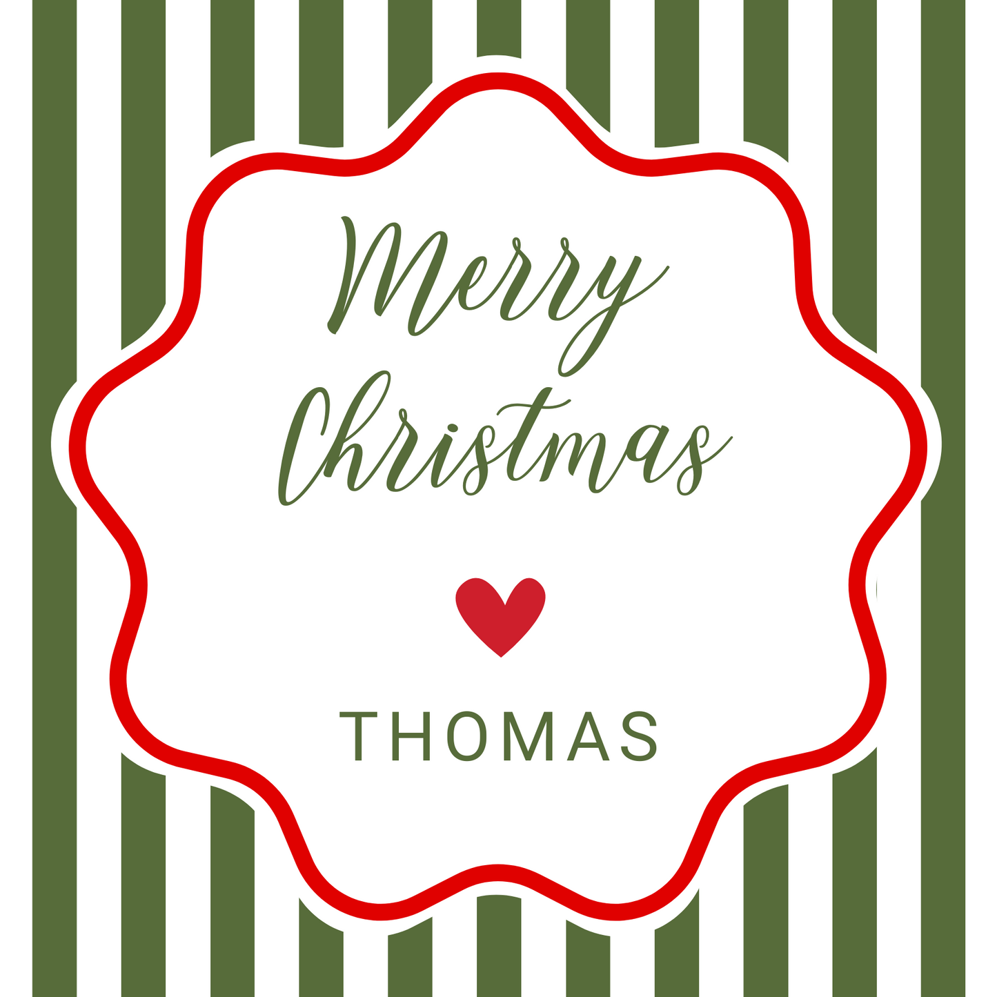 Stripes & Scribbles Christmas Gift Tag
