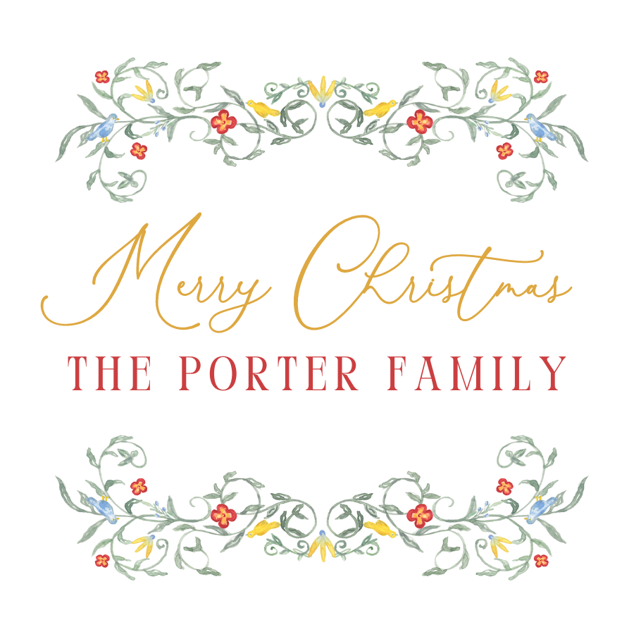 Secret Garden Christmas Gift Tag