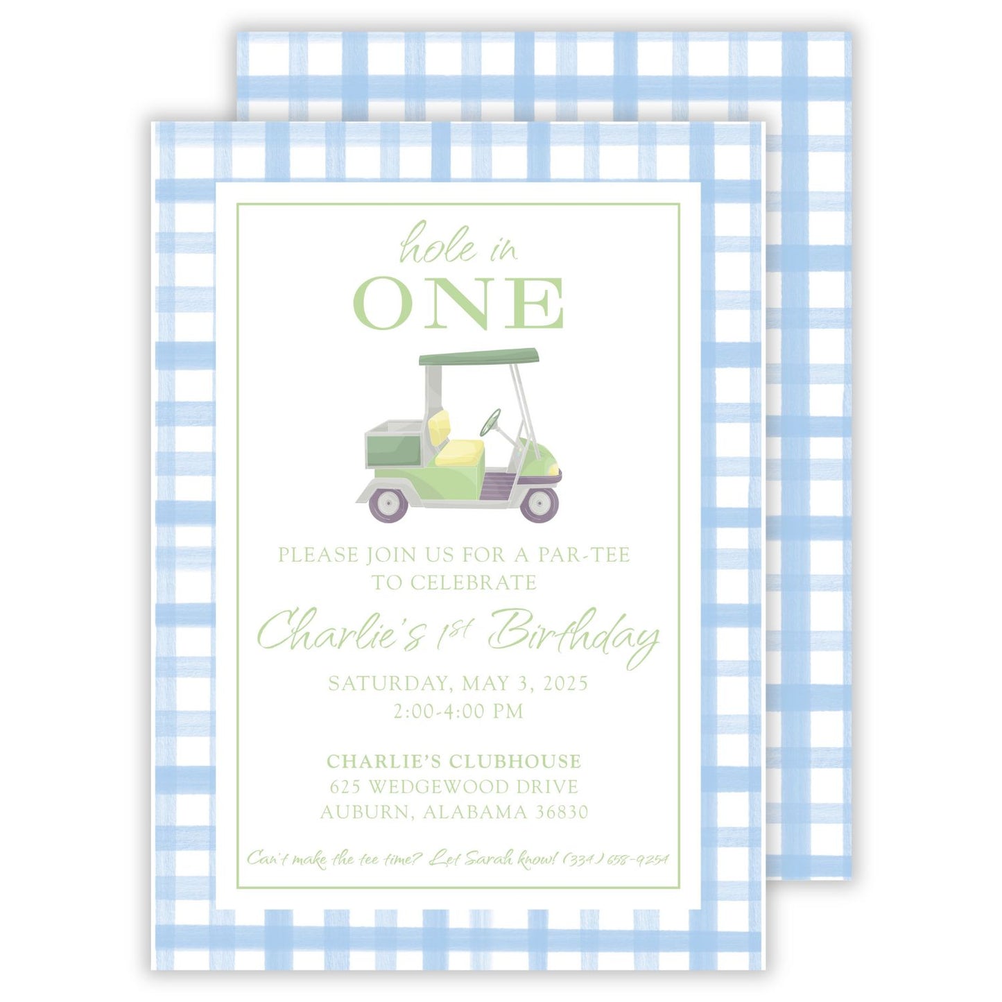 cute invitation for golf party ShooFly Paper Co.