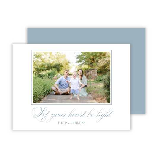 minimalist christmas card, photo christmas card with simple lines and script writing, ShooFly Paper Co. Auburn, Alabama