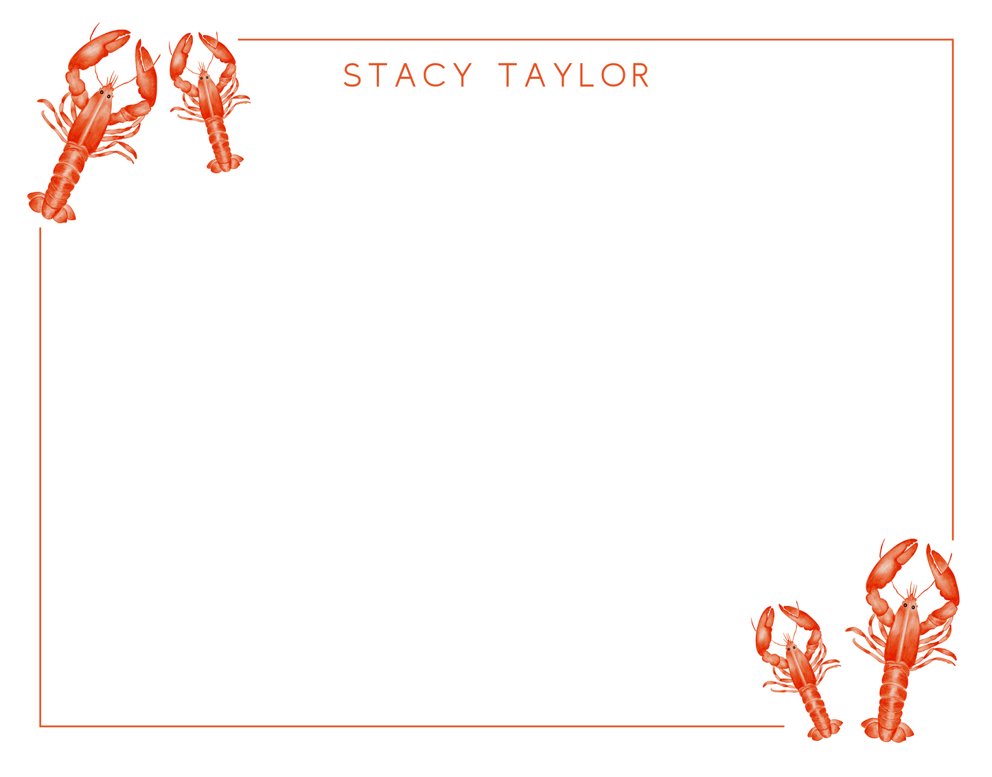 Lobster Stationery Set