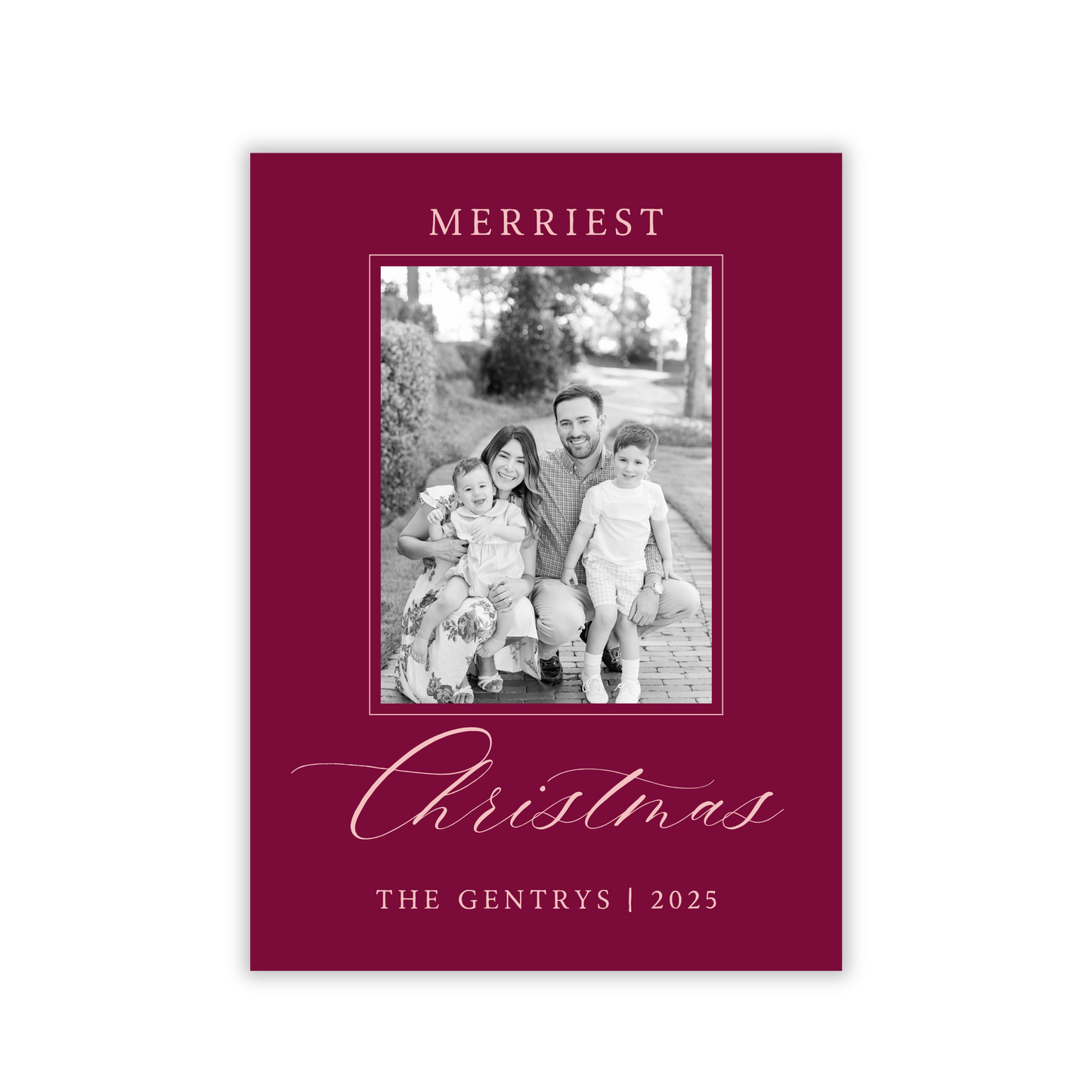 elegant and simple photo Christmas card, ShooFly Paper Co. Auburn, Alabama