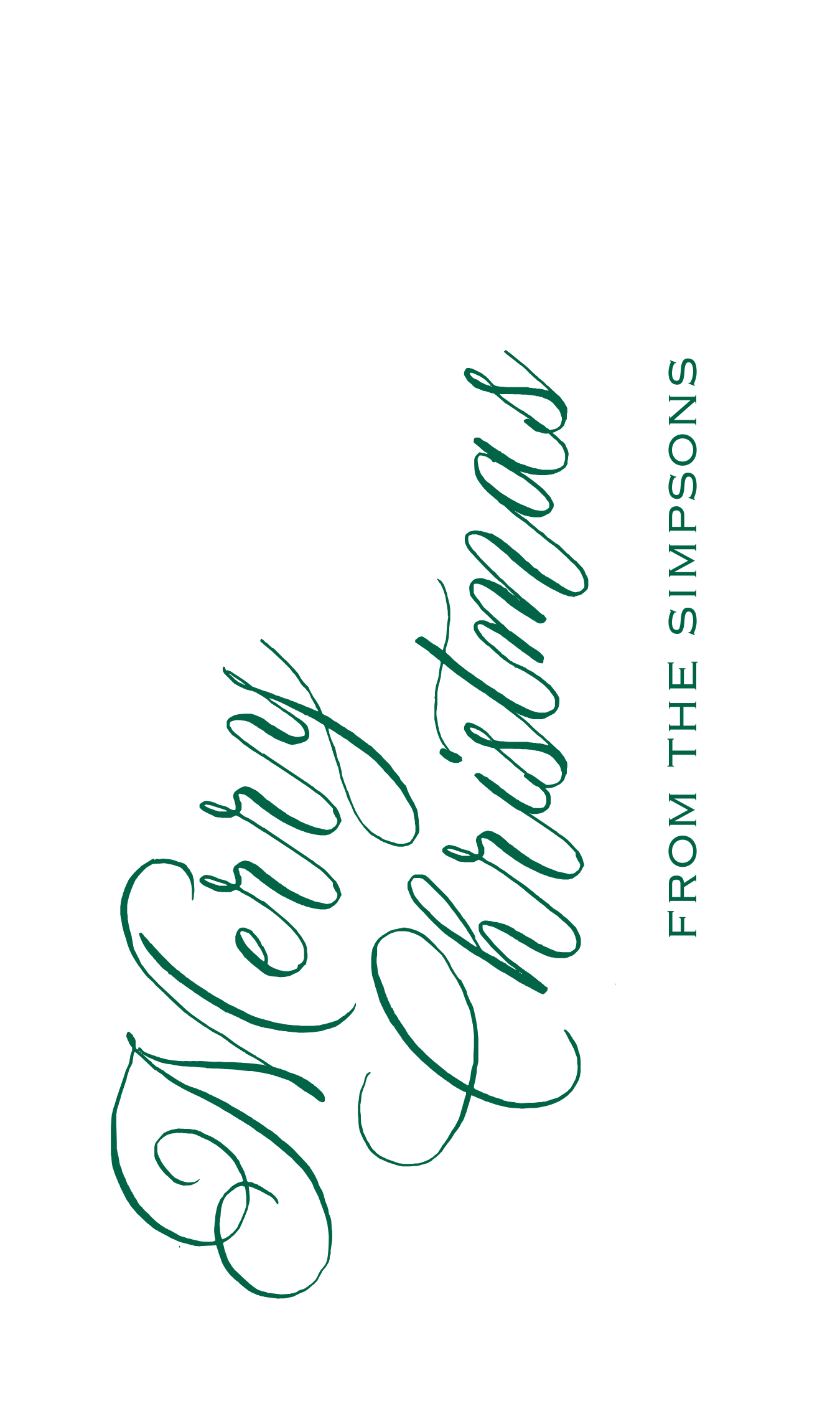 hanging gift tag with green merry christmas, ShooFly Paper Co. Auburn, Alabama