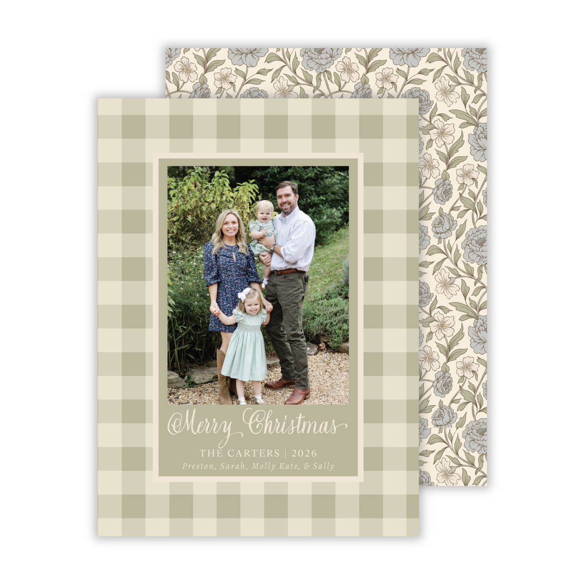 Pippa Gingham Christmas Card