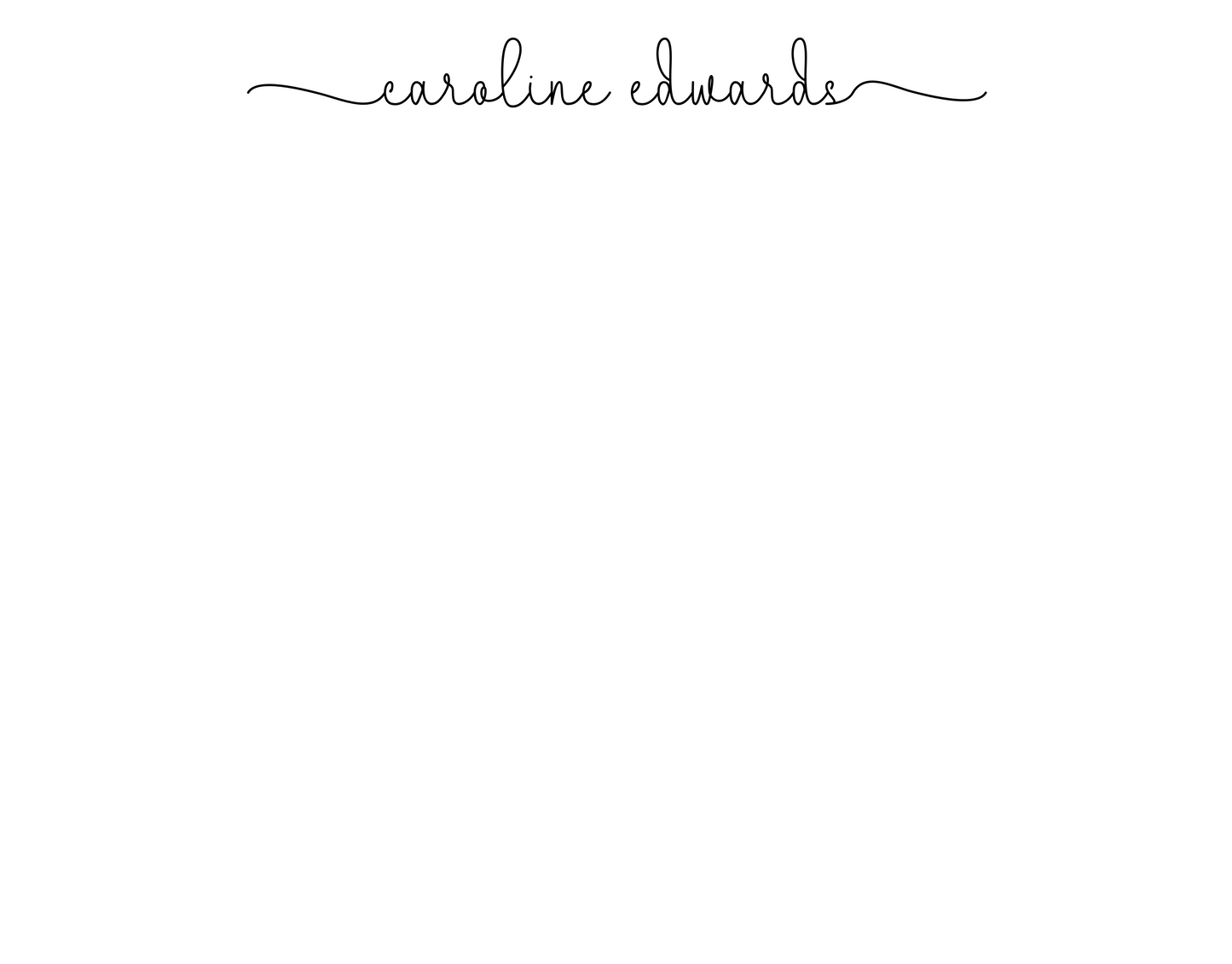Simple Script Stationery Set - Black