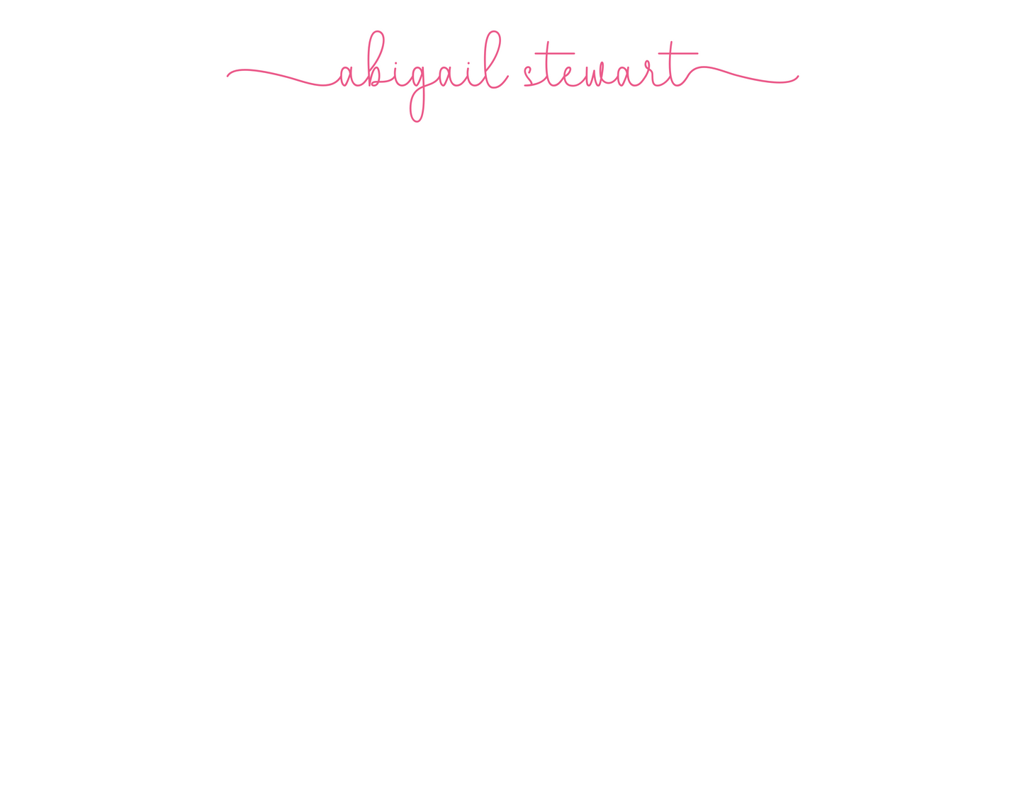 Simple Script Stationery Set - Pink