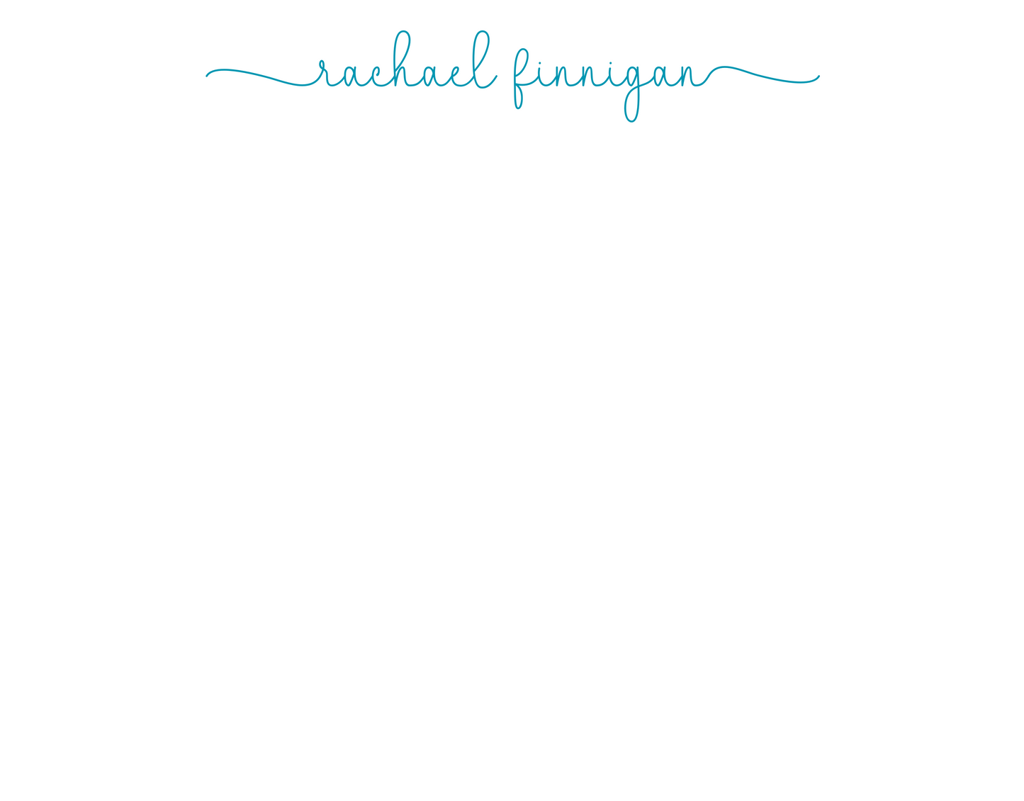 Simple Script Stationery Set - Teal