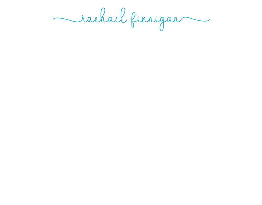 Simple Script Stationery Set - Teal