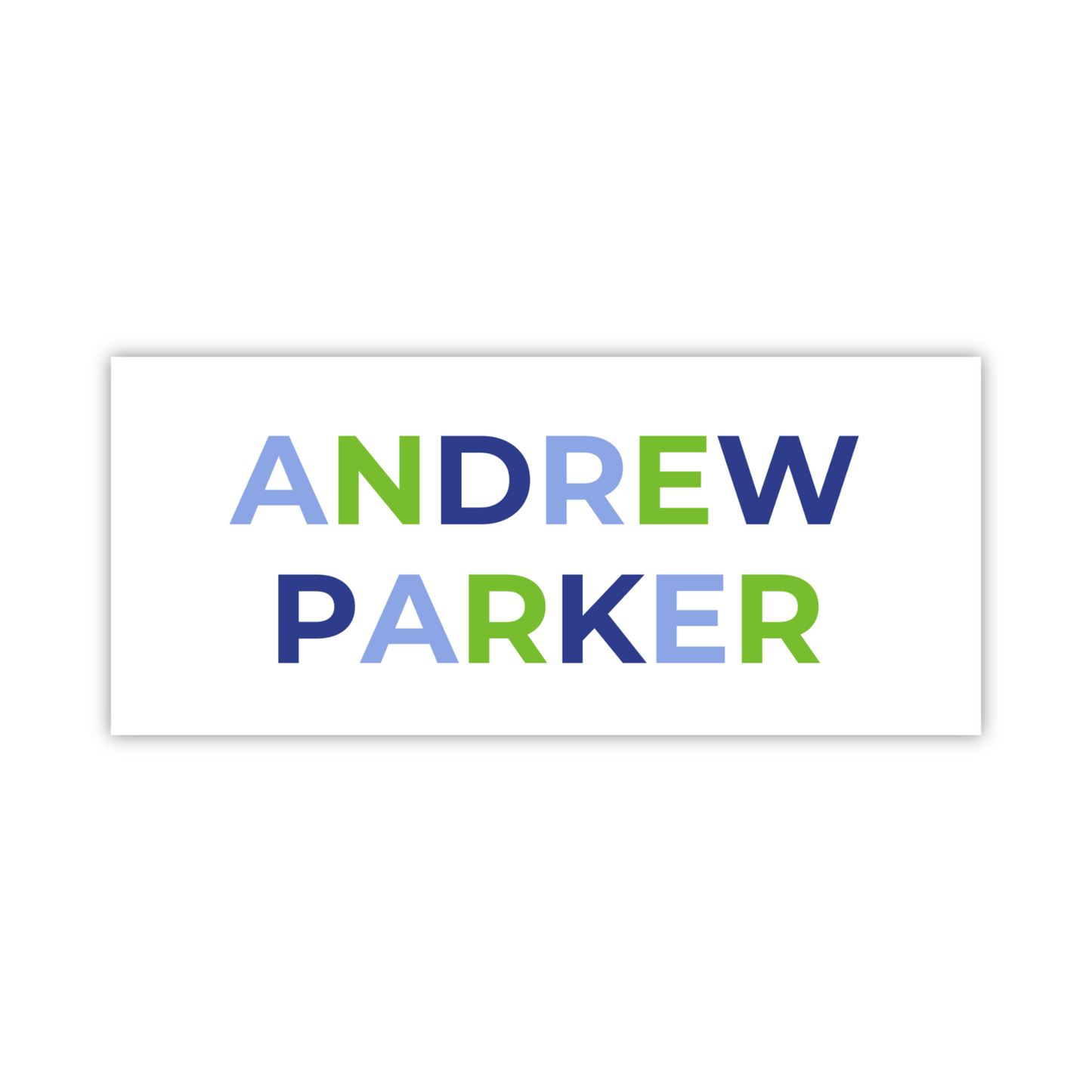 colorblock, waterproof name sticker, waterproof label, personalized sticker, bottle label, ShooFly Paper Co.