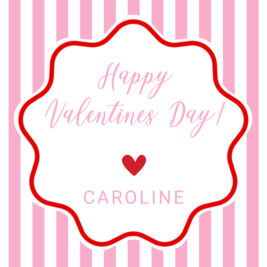 Stripes & Scribbles Valentine - Pink