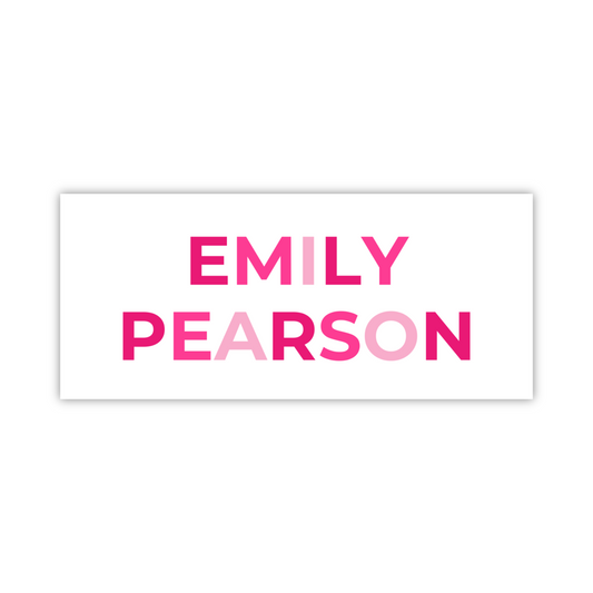 Water Resistant Name Labels - Pinks