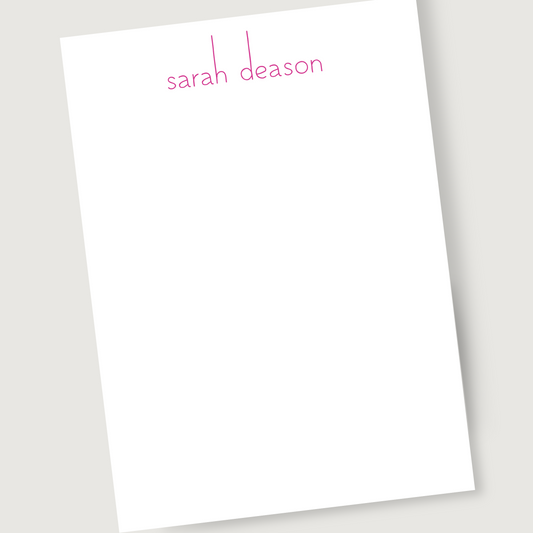 Simple Name Notepad - Pink