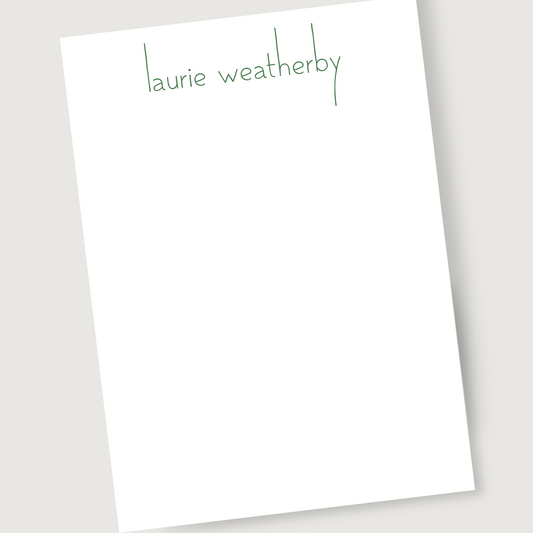 Simple Name Notepad - Green