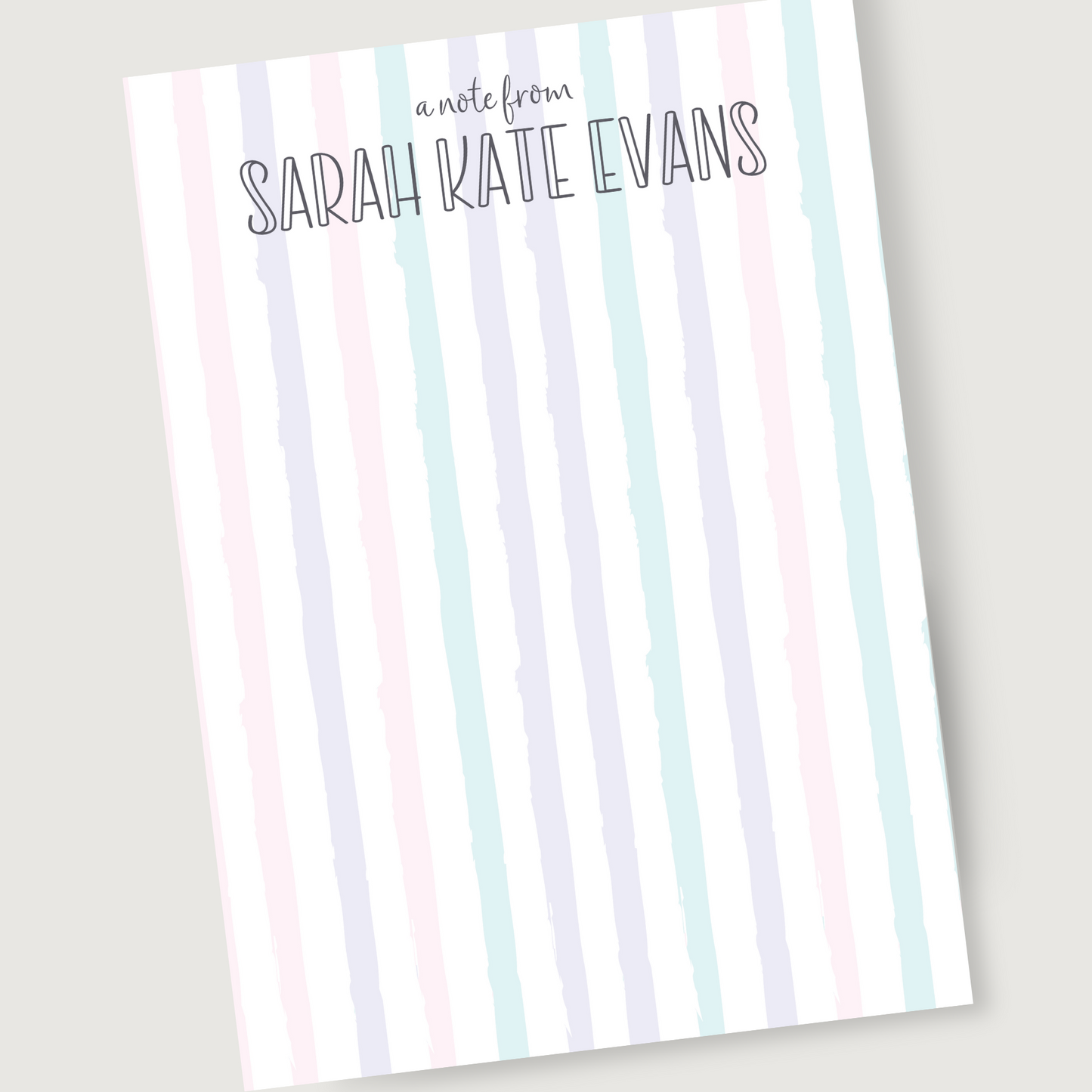 Watercolor Stripe Notepad - Multi