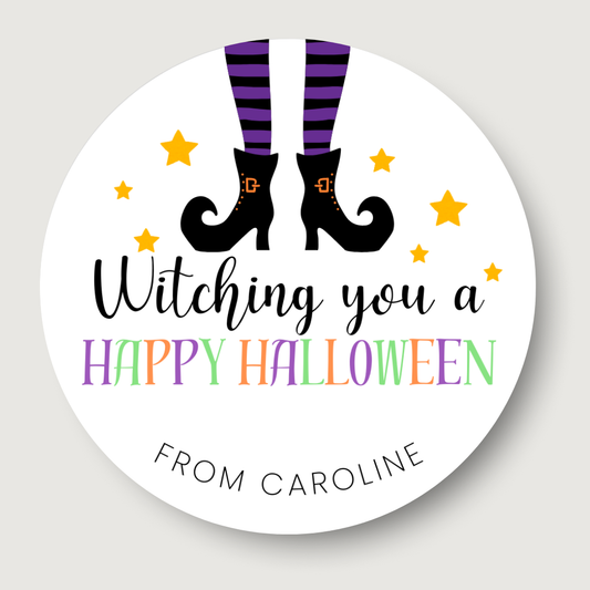 Witch Legs Halloween Gift Tag