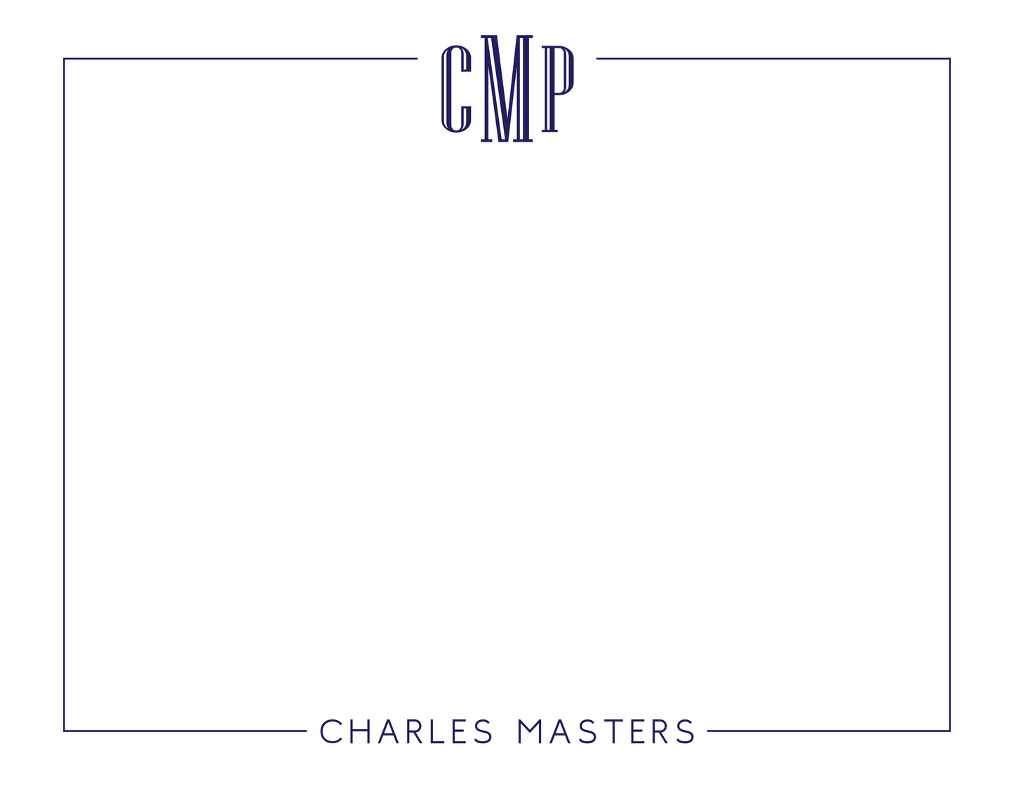 Block Monogram Stationery Set