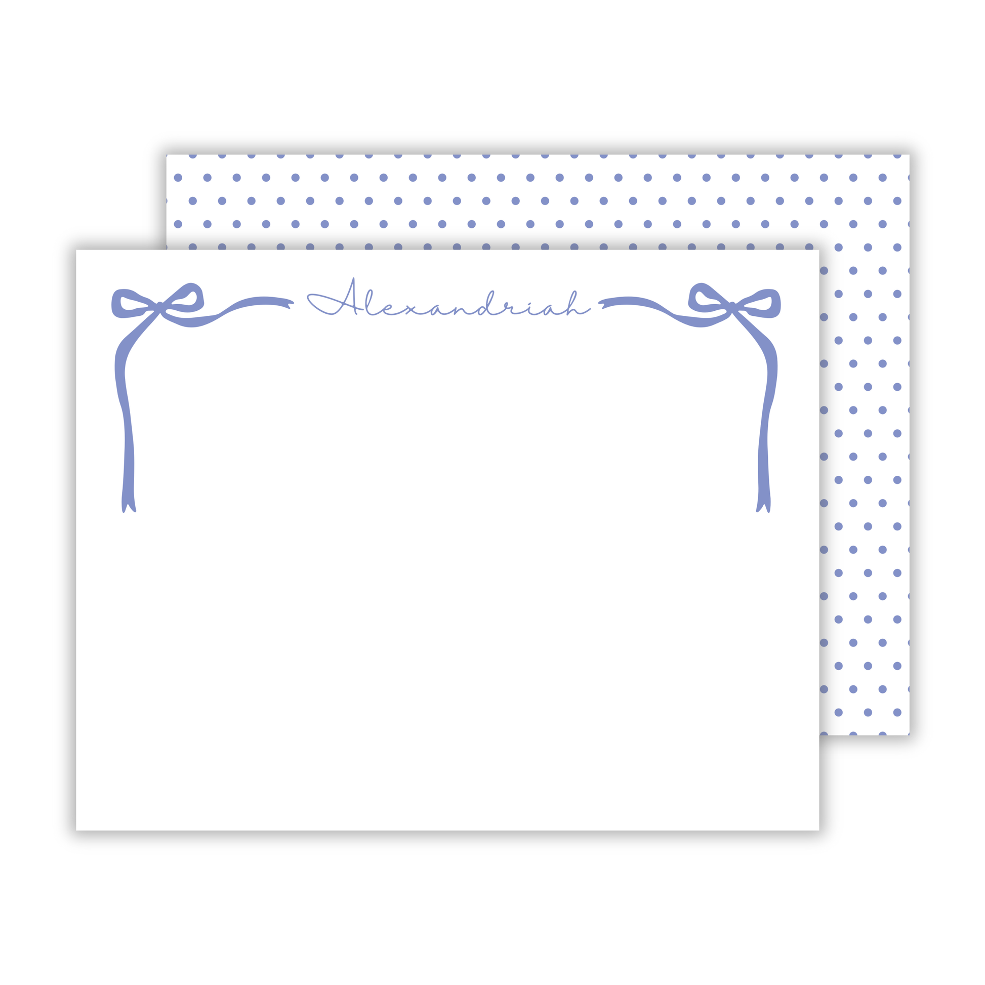 cute stationery for girls, bow stationery, polka dots, ShooFly Paper Co.