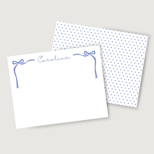 cute stationery for girls, bow stationery, polka dots, ShooFly Paper Co.
