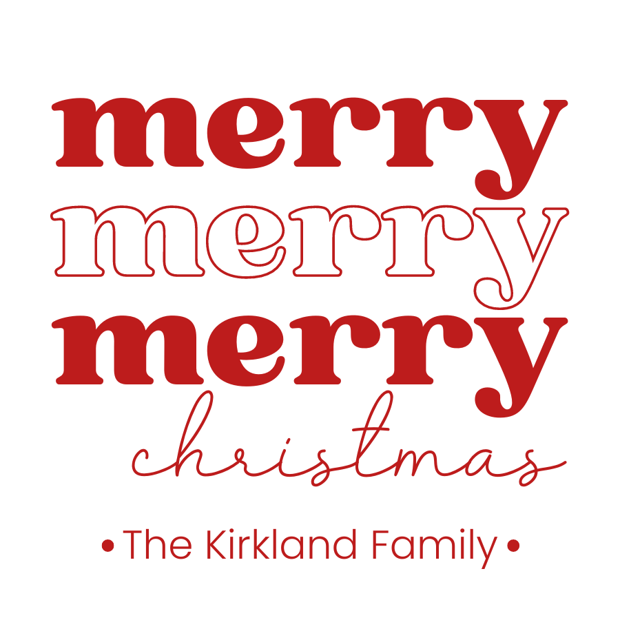 Merry Merry Merry Gift Tag