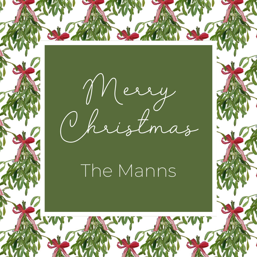 Mistletoe Merry Christmas Gift Tag