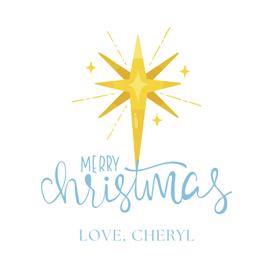 Star Christmas Gift Tag