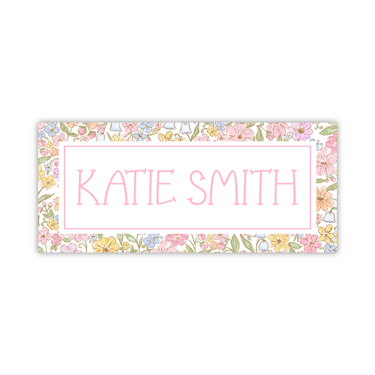 Water Resistant Name Labels - Watercolor Flowers