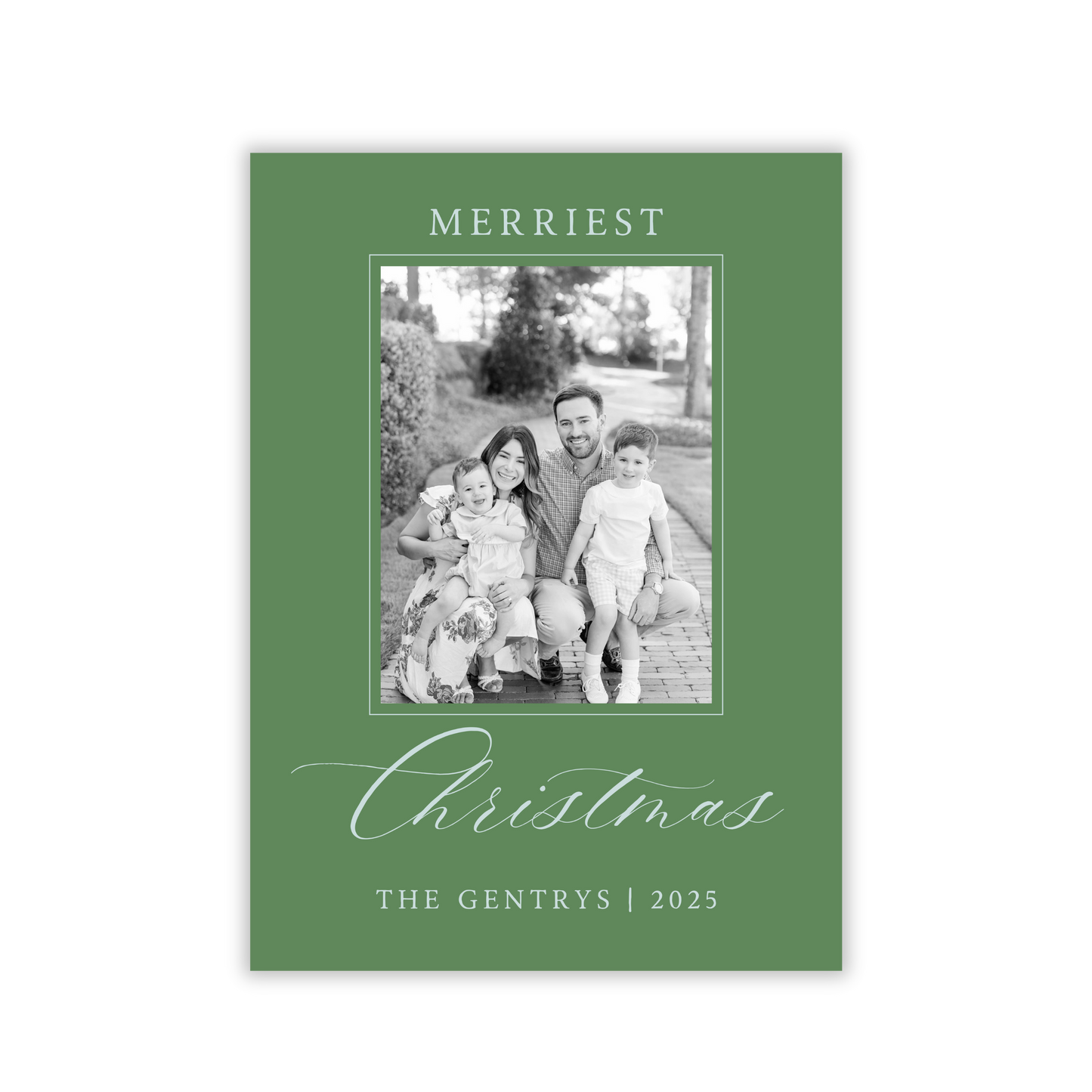 elegant and simple photo Christmas card, ShooFly Paper Co. Auburn, Alabama