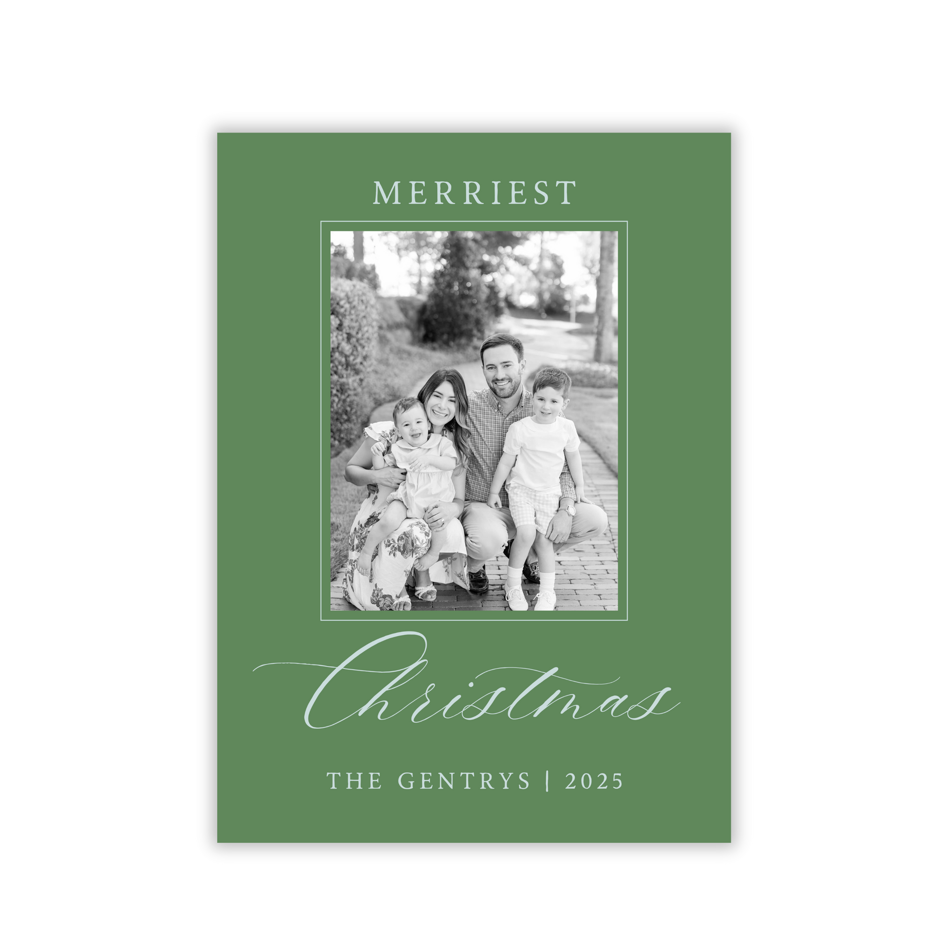 elegant and simple photo Christmas card, ShooFly Paper Co. Auburn, Alabama