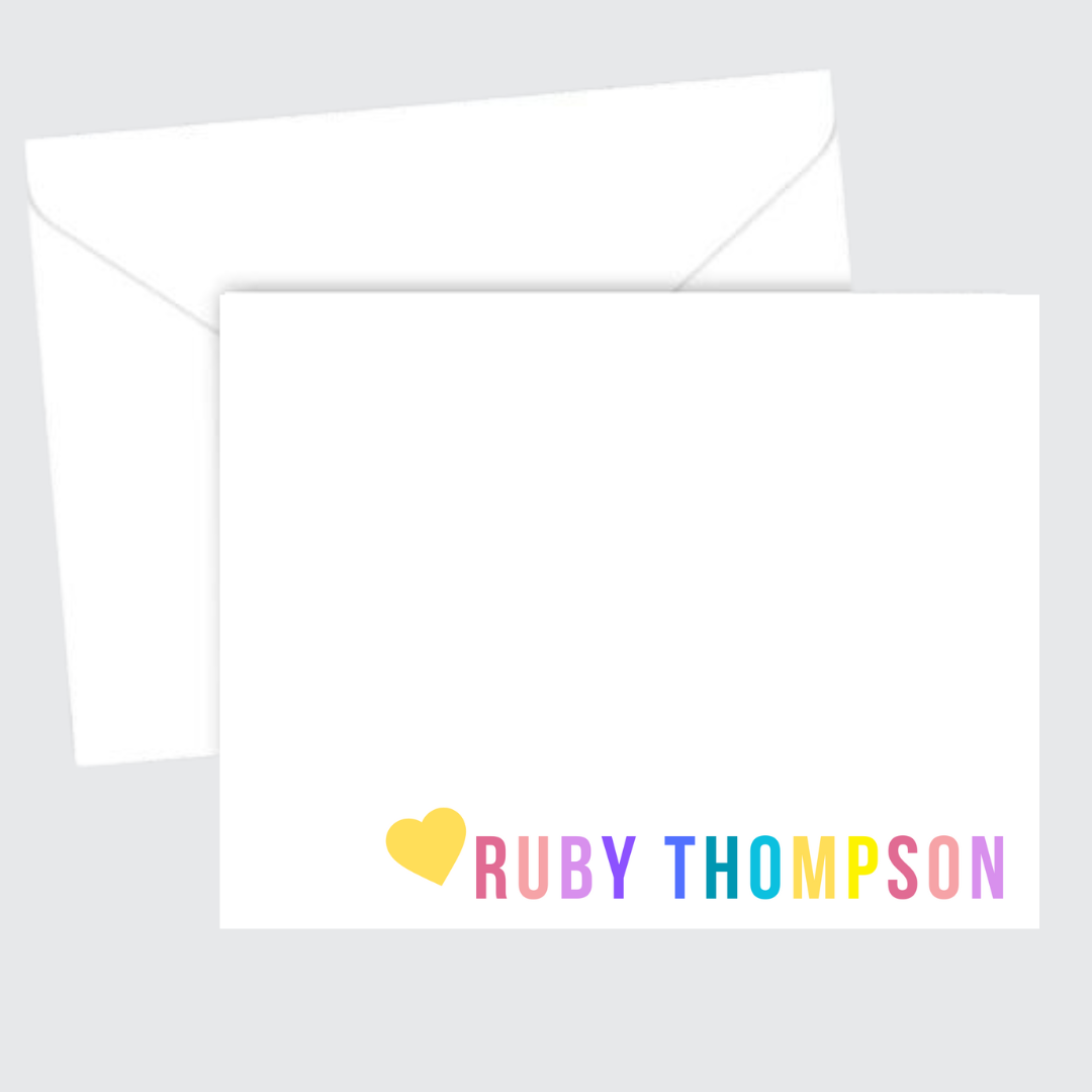 Colorful Name Stationery Set