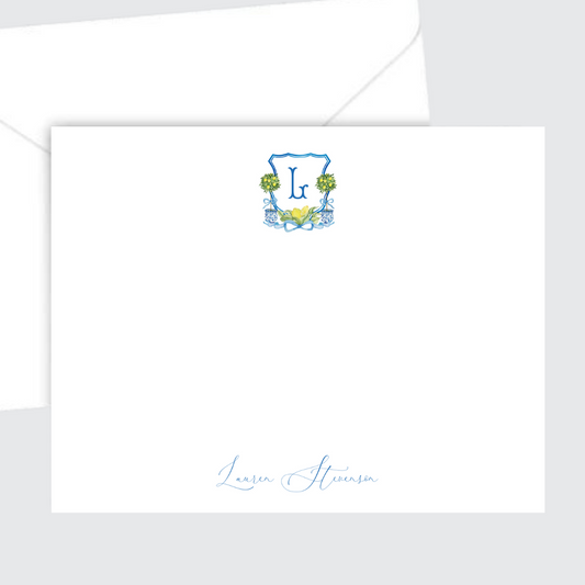 Lemon Chinoiserie Stationery Set