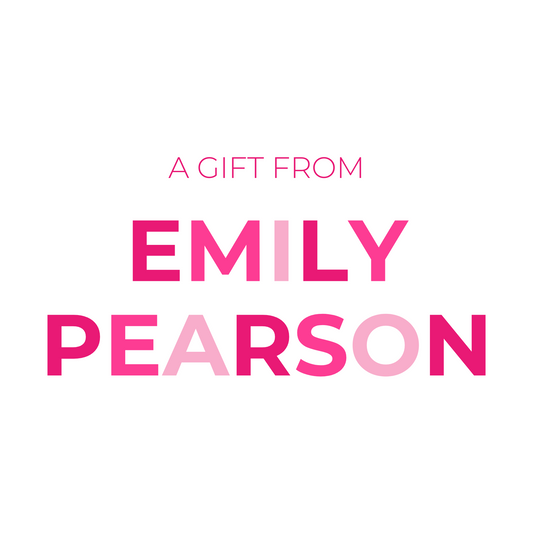 cute gift tag with pink colorblock name, ShooFly Paper Co Auburn AL