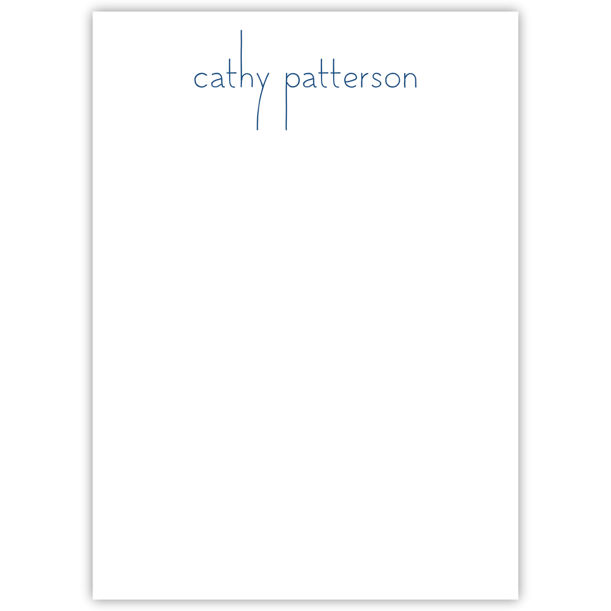 personalized notepad with simple name; ShooFly Paper Co Auburn, Alabama