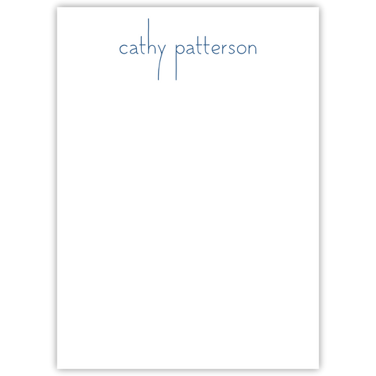 personalized notepad with simple name; ShooFly Paper Co Auburn, Alabama
