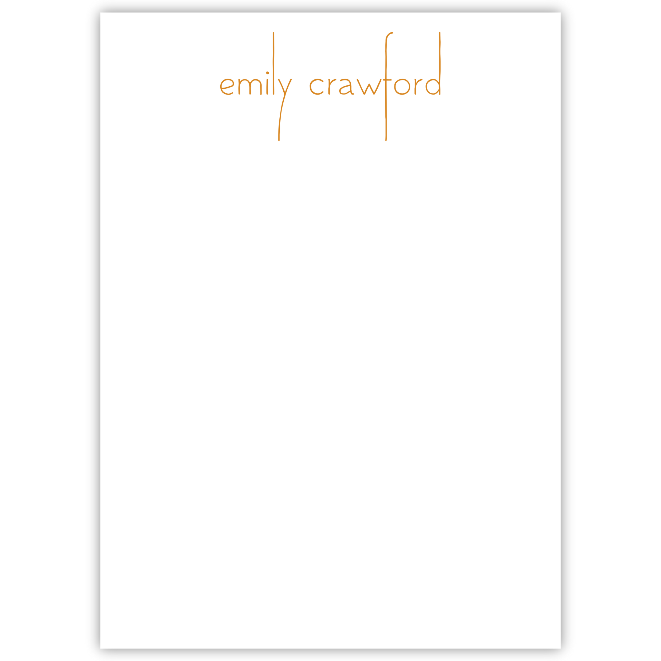 Simple Name Notepad - Gold – ShooFly Paper Co.