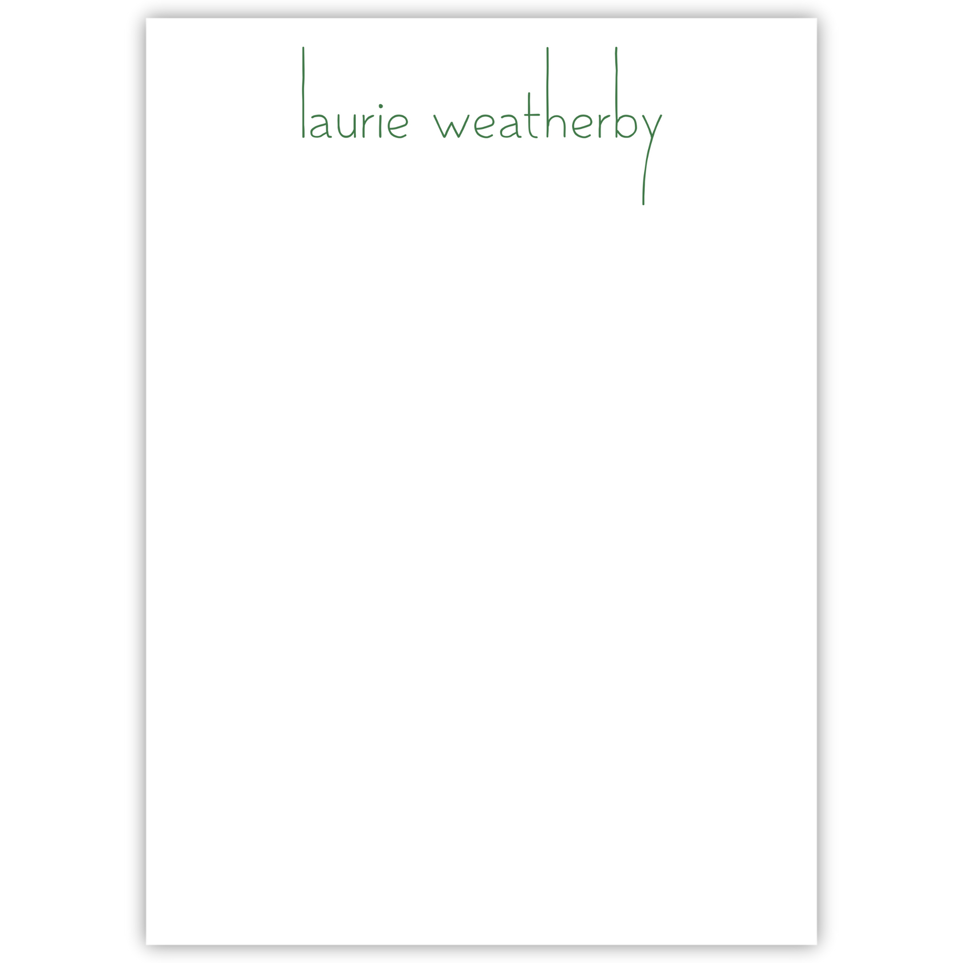notepad with simple name; ShooFly Paper Co. Auburn, Alabama