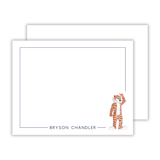 notecard set with friendly tiger, ShooFly Paper Co. Auburn, Alabama