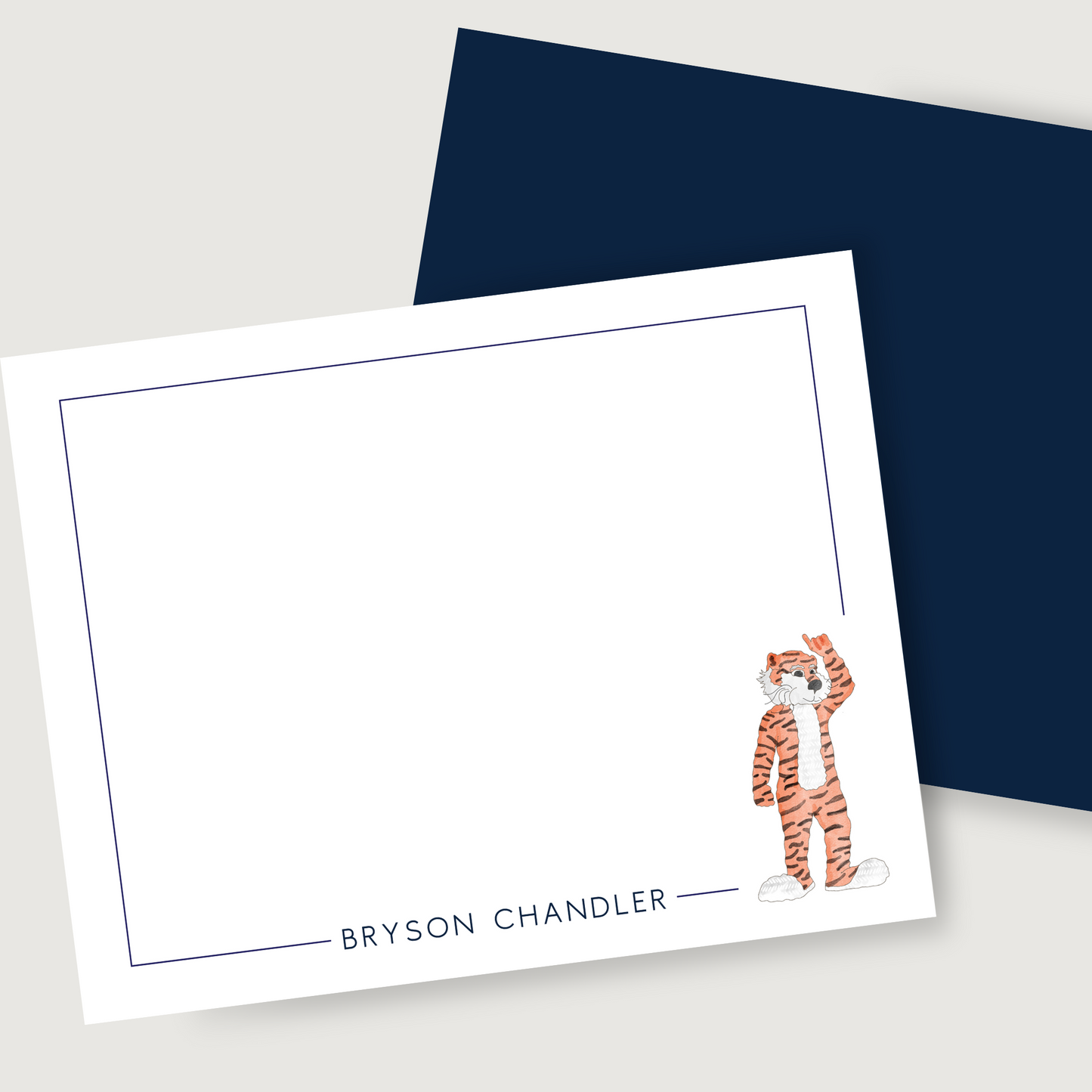 Tiger Notecard Set - Block Font