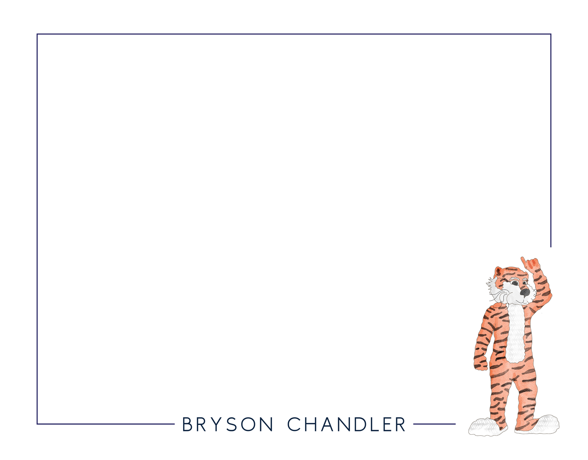 notecard set with friendly tiger